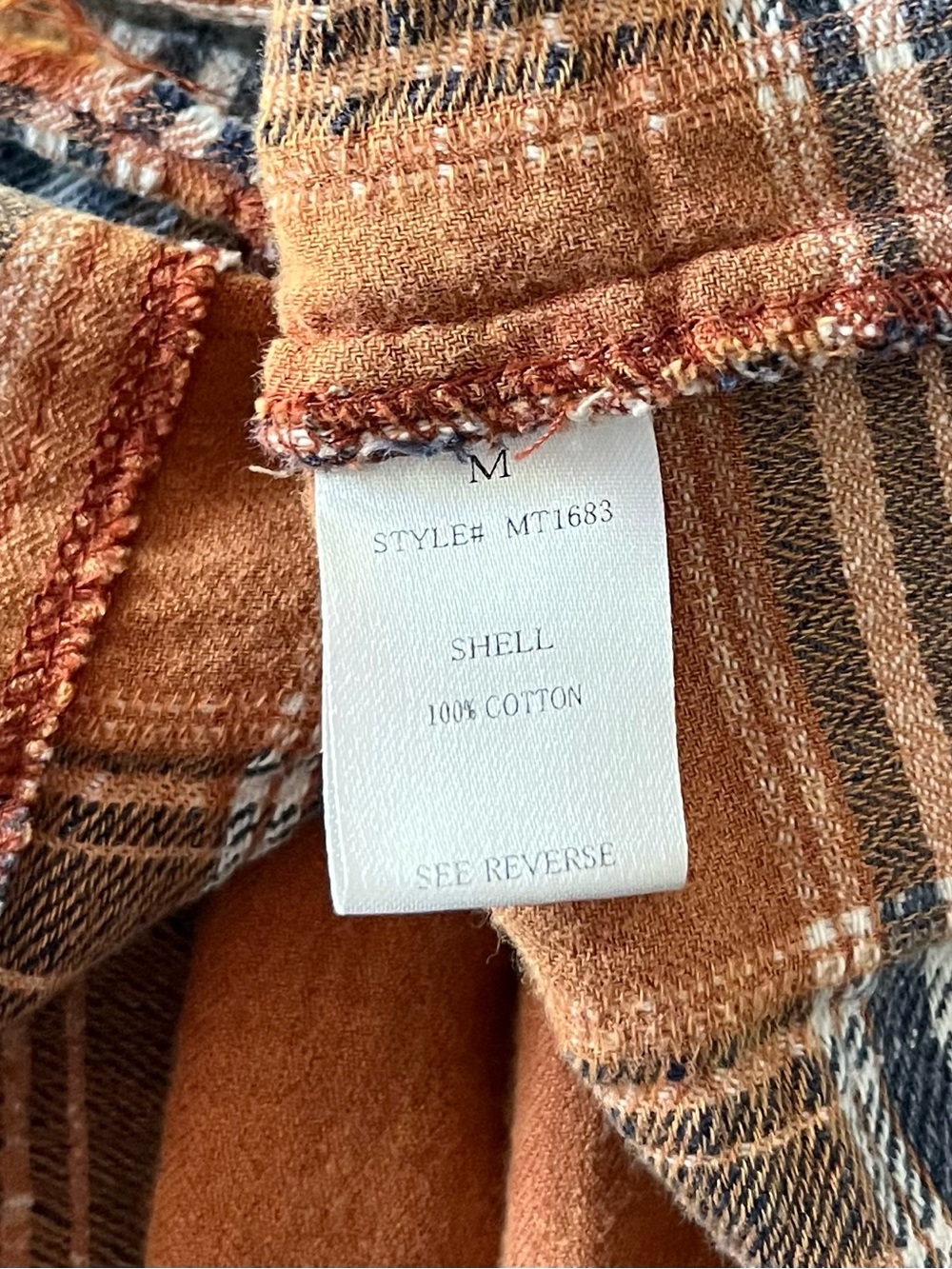 Oli & Hali Orange and Black Plaid Button-Up Shirt - Picture 13 of 13